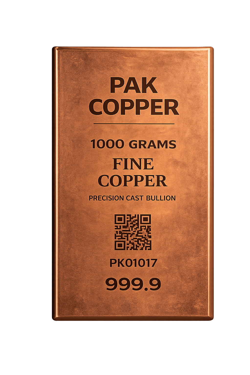 PAK Copper 1kg Bar
